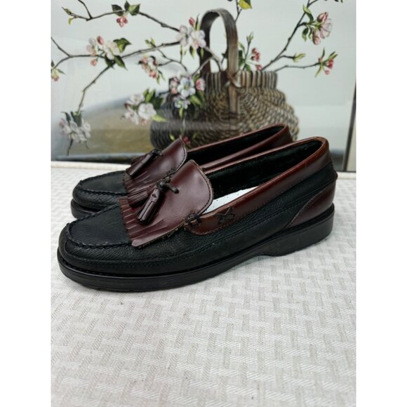 G.H. Bass & Co. Mens Leather Tassel Loafers Size 9M Black & Brown main image 6